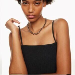 Aritzia Babaton Alaska Sculpt Knit Tank - Black, Size S